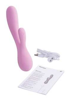 Вибратор со стимулятором клитора Satisfyer Mono Flex с приложением 20,4 см розовый