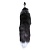 Серебристая анальная пробка с темным лисьим хвостом Black   White Fox Tail Size S
