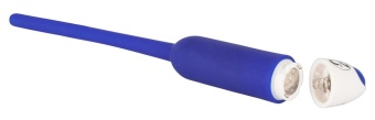 Вибратор уретральный полый внутри Dilator Hollow синий