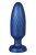 Синяя анальная пробка 4 Inch Silicone Anal Plug - 12 см.