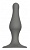 Серый удлиненный анальный стимулятор PLUG WITH SUCTION CUP - 10,3 см.