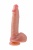 Телесный реалистичный вибратор-ротатор - 21,5 см.