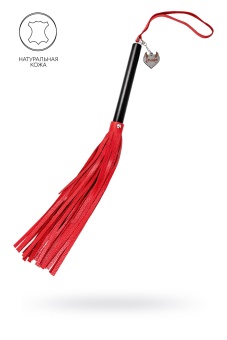 Плеть из натуральной кожи Pecado BDSM 50 см красная