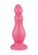 Розовая фигурная анальная пробка - 14 см.