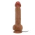 Темно-бежевый вибратор-реалистик Berqrisi на присоске - 26 см.