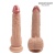 Телесный фаллоимитатор с розовой головкой - 19 см.