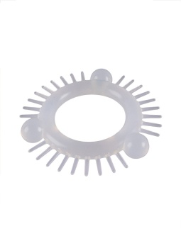 Эластичное эрекционное кольцо с 3 шариками и шипами