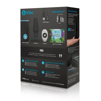 Анальная вибропробка с ротацией b-Vibe Rimming чёрная