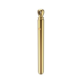 Золотистая подвеска-вибратор Genie Flirting Pen