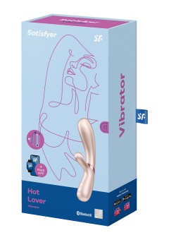Вибратор с клиторальным стимулятором, приложением и подогревом Satisfyer Hot Lover жемчуг