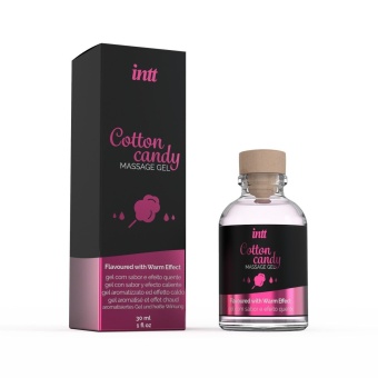 Разогревающий гель Intt Cotton Candy со вкусом сахарной ваты - 30 мл