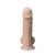 Телесный фаллоимитатор на присоске Real Skin Model 1 - 17,8 см.