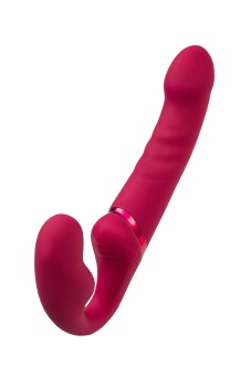 Безремневой страпон Lapis Lovense с вибрацией красный