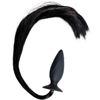 Анальная пробка с хвостом пони Horny Pony Plug - 12,5 см