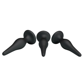 Набор из 3 силиконовых анальных пробок для начинающих Mini Anal Kit 