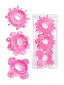 Комплект из 3 розовых эрекционных колец