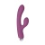 Фиолетовый силиконовый вибратор-кролик - 20,5 см. Фиолетовый силиконовый вибратор-кролик - 20,5 см.