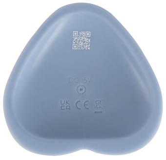 Вибратор с присоской в виде сердца Heart Guy голубой