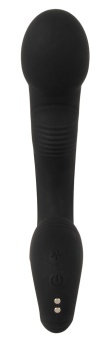 Черный силиконовый вибратор G   P-Spot Vibrator - 16,8 см.