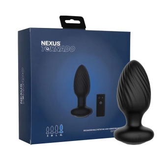 Анальная вращающаяся вибропробка Nexus Tornado Extra Large чёрная