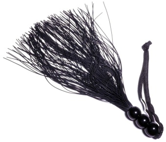 Черная силиконовая плетка - 25,4 см.