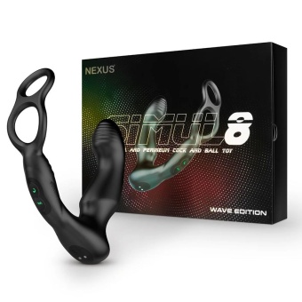 Вибростимулятор простаты с эрекционными кольцами Nexus Simul8 Wave Edition чёрный