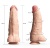 Телесный гигантский фаллоимитатор с присоской - 42 см.