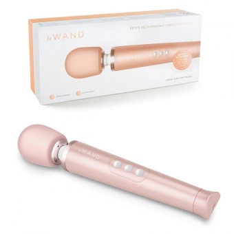 Мощный массажёр c 6 режимами Le Wand Petite розовое золото