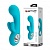 Бирюзовый вибратор Chris с клиторальным отростком - 15,4 см.