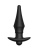 Черная перезаряжаемая анальная пробка №08 Cone-shaped butt plug - 13,5 см.