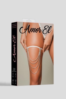 Подвязка Amor El с цепочкой в кристаллах