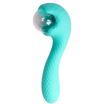 Вибратор Youvic c функцией нагрева и электростимуляцией бирюзовый