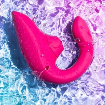 Вибратор для зоны G c бесконтактной стимуляцией клитора Womanizer Blend малиновый