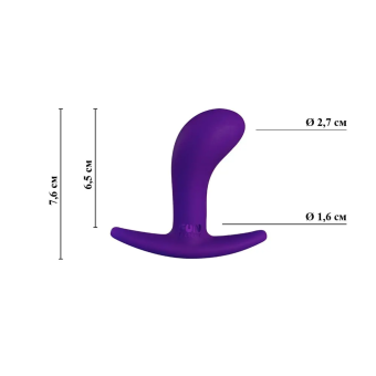 Анальная пробка с загнутым кончиком Fun Factory Bootie Small Anal Toy фиолетовая