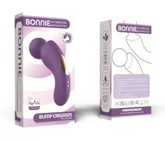 Фиолетовый изогнутый wand-вибратор