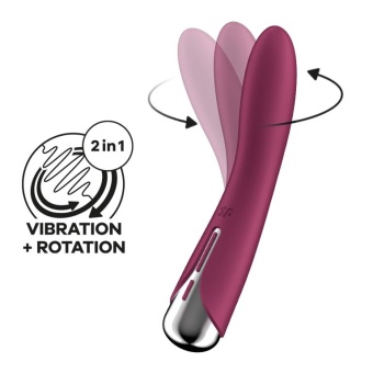 Вибратор с ротацией Satisfyer Spinning Vibe 1 малиновый