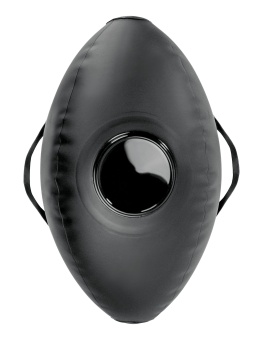 Черный надувной мяч с платформой для фиксации дилдо Body Dock Inflatable Love Ball