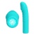 Аквамариновый вибромассажёр Rylan - 16 см.