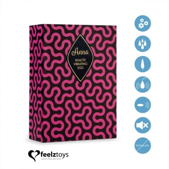 Бирюзовое виброяйцо с пультом управления Anna Vibrating Egg