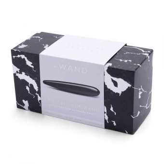 Тонкий фаллоимитатор Le Wand Crystal Slim Wand чёрный обсидиан