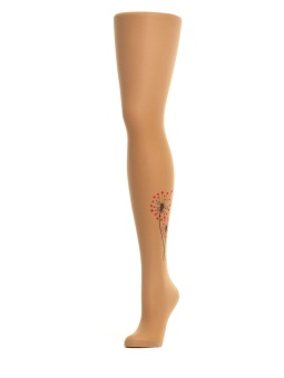 Колготки с принтом в виде необычных одуванчиков