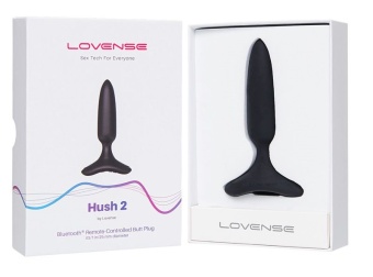 Тонкая анальная пробка Lovense Hush 2 S с приложением