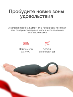 Анальная пробка '50 оттенков серого' Something Forbidden Silicone Butt Plug - 10,8 см