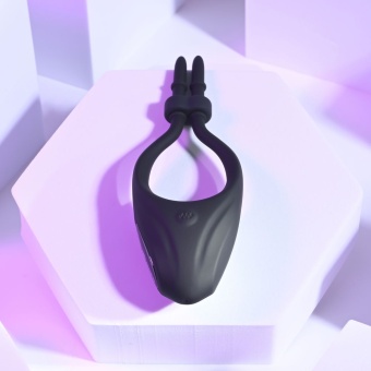 Черное эрекционное вибролассо Perfect Fit