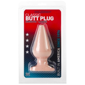 Пробка анальная большая Butt Plugs Smooth Classic Large телесная - 14 см