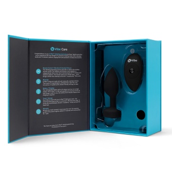 Вибропробка b-Vibe Vibrating Jewel Plug с кристаллом и пультом - 10,5 см