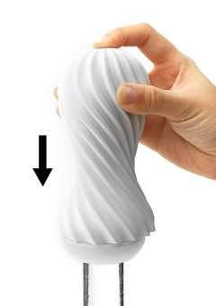 Мастурбатор зефирка Tenga FLEX Silky белый с мягким рельефом