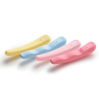 Нереалистичный гибкий вибратор Iroha Fit Minamozuki голубой