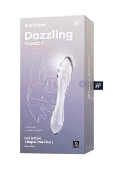 Двухсторонний стеклянный фаллоимитатор Satisfyer Dazzling Crystal 1 прозрачный