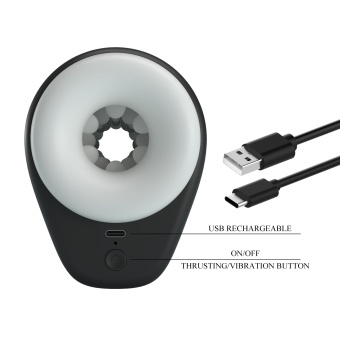 Черный автоматический вибромастурбатор Dj Girl